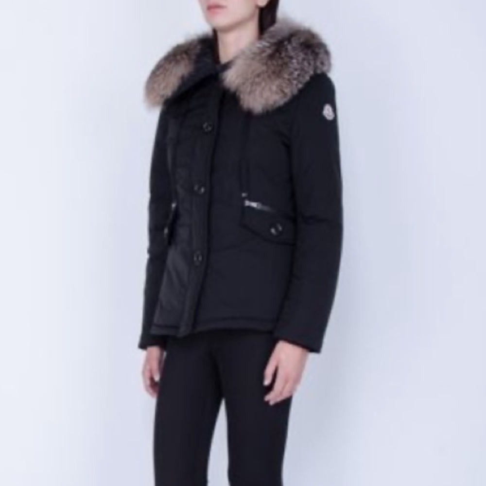 🆕 MONCLER MALUS FOX FUR-TRIM DOWN PARKA - SIZE 3